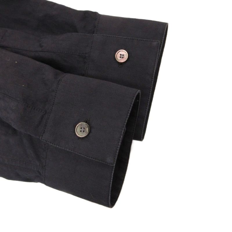 Dior Homme Cotton Jacquard Shirt Long Sleeve Logo All Over Pattern 39 Black