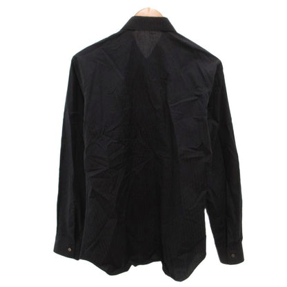 Dior Homme Cotton Jacquard Shirt Long Sleeve Logo All Over Pattern 39 Black