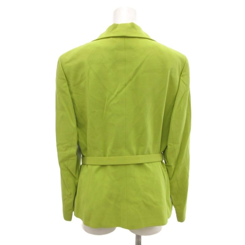 Celine Color Suit Set Tailored Open Collar Jacket Skirt Logo Golden Button 42