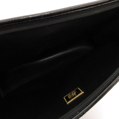 Versace Gianni Clutch Leather Medusa Logo Black