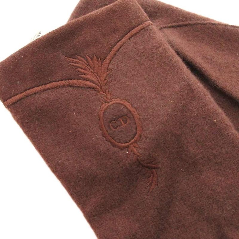 Dior 280 Gloves Wool Brown