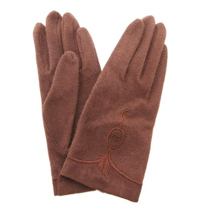 Dior 280 Gloves Wool Brown