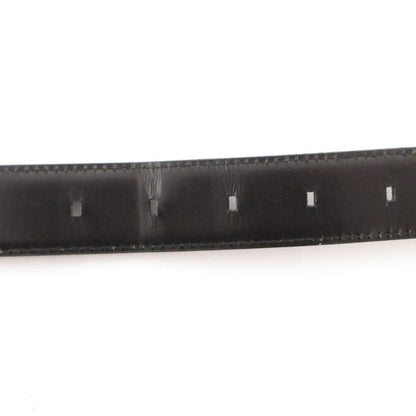 Bvlgari Belt Smooth Leather Square Buckle Logo 110 44 Black