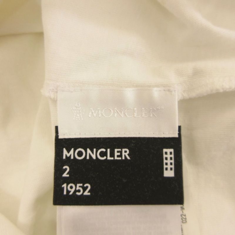 Moncler Awake Maglia T-Shirt Short Sleeve Crew Neck Logo Cotton White