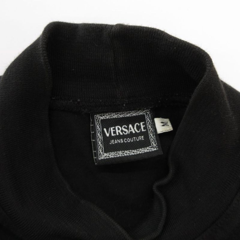 Versace Jeans Couture Long T-Shirt Mock Neck Logo Embroidery Constellation M