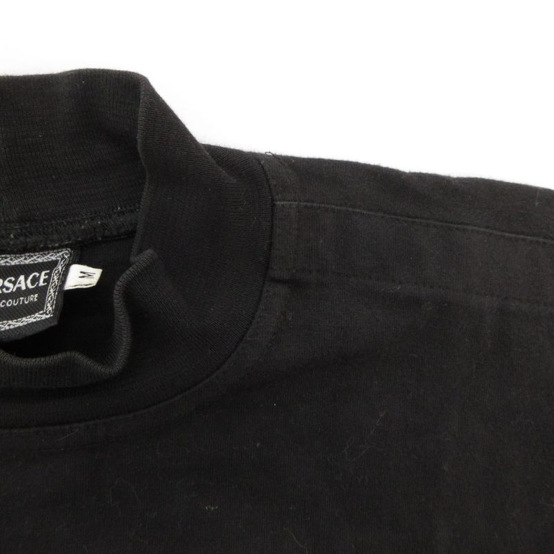 Versace Jeans Couture Long T-Shirt Mock Neck Logo Embroidery Constellation M