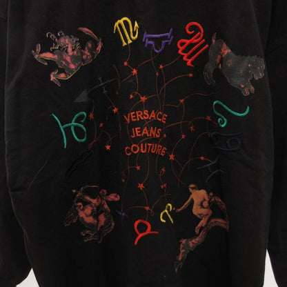 Versace Jeans Couture Long T-Shirt Mock Neck Logo Embroidery Constellation M