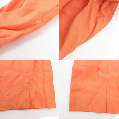 Celine Color Suit Set Tailored Open Collar Jacket Skirt Logo Golden Button