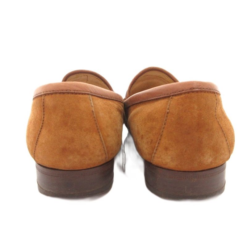 Gucci Horsebit Loafers Suede Gold 36 Brown