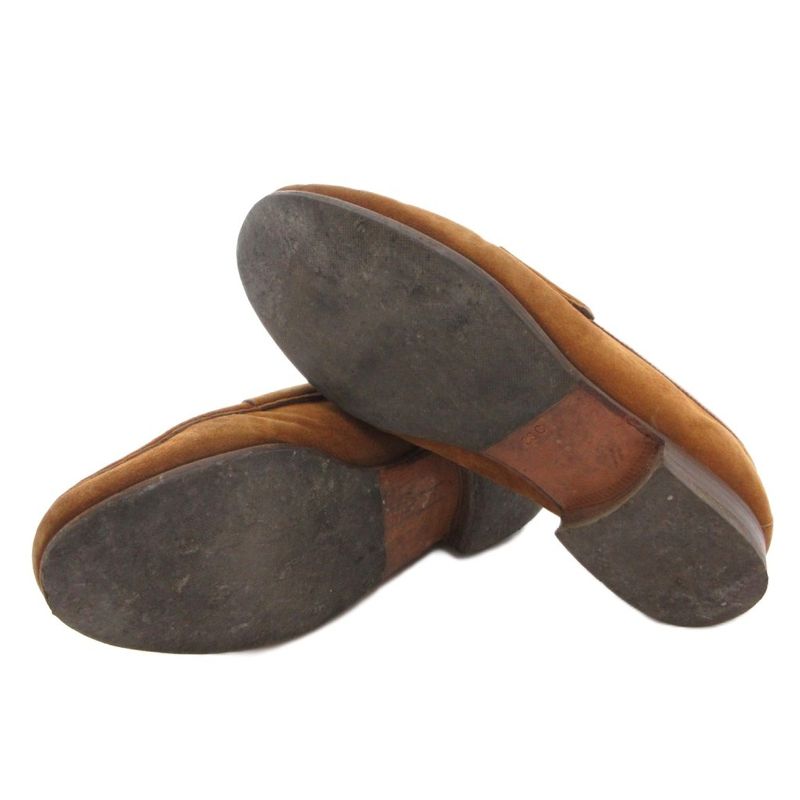 Gucci Horsebit Loafers Suede Gold 36 Brown