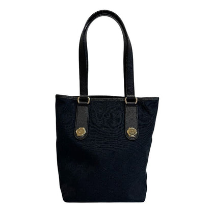 Gucci GG Pattern Hand Canvas Tote Black
