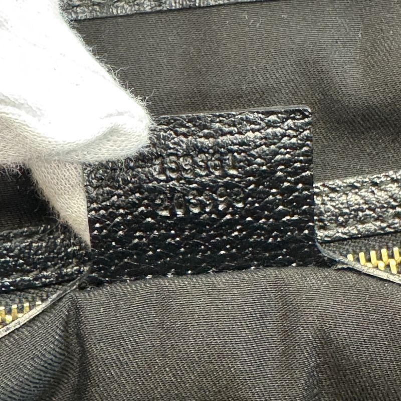 Gucci GG Pattern Hand Canvas Tote Black