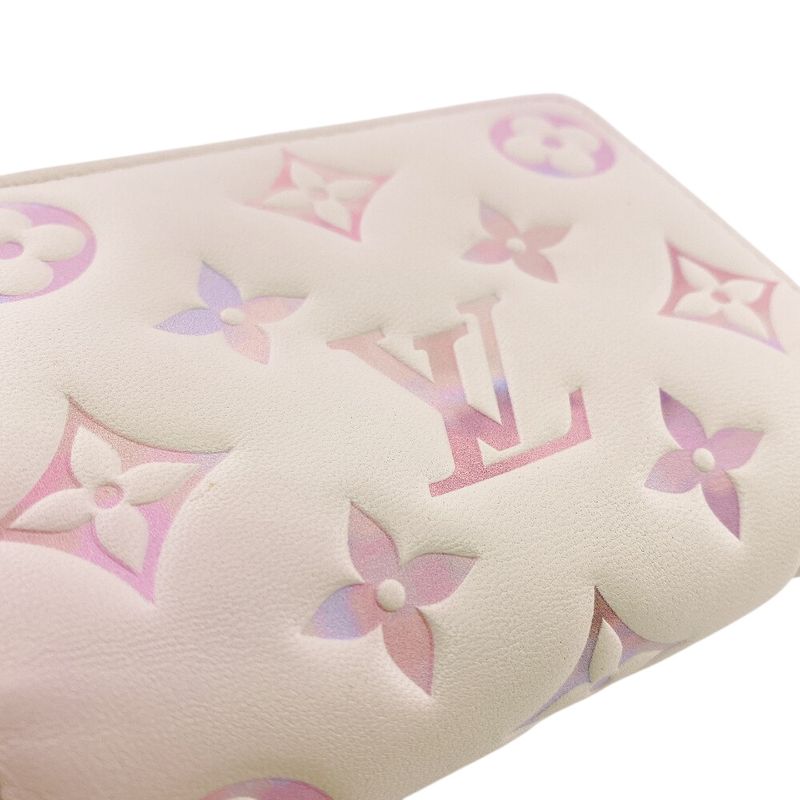 Louis Vuitton Portefeuille Monogram Empreinte Leather Bifold Wallet Pink