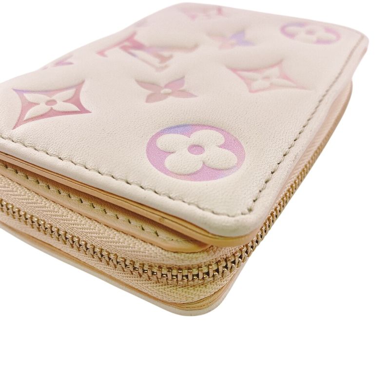 Louis Vuitton Portefeuille Monogram Empreinte Leather Bifold Wallet Pink