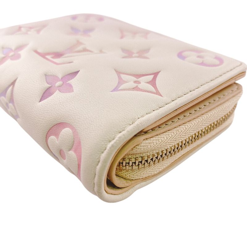 Louis Vuitton Portefeuille Monogram Empreinte Leather Bifold Wallet Pink