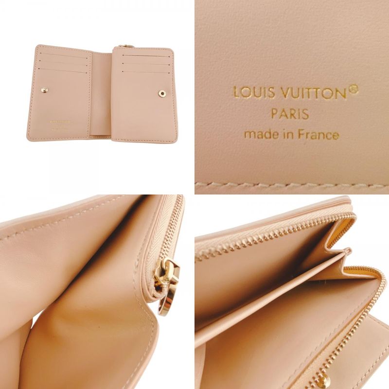 Louis Vuitton Portefeuille Monogram Empreinte Leather Bifold Wallet Pink