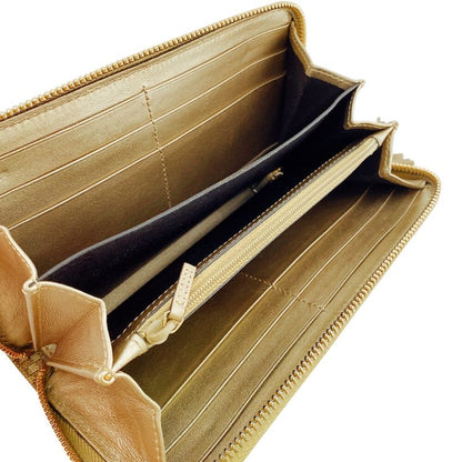 Gucci Bamboo Tassel Diamante Leather Wallet Gold