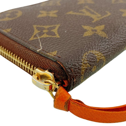 Louis Vuitton Zip Around Portefeuille Clemence Monogram Leather Wallet Brown