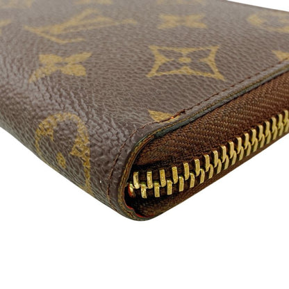 Louis Vuitton Zip Around Portefeuille Clemence Monogram Leather Wallet Brown