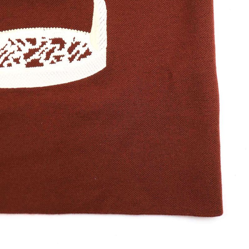 Hermes Embroidered Knit Sweater Brown 34