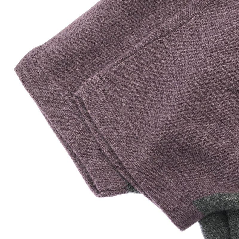 Brunello Cucinelli Open Neck Cashmere Knit Dress Purple Gray