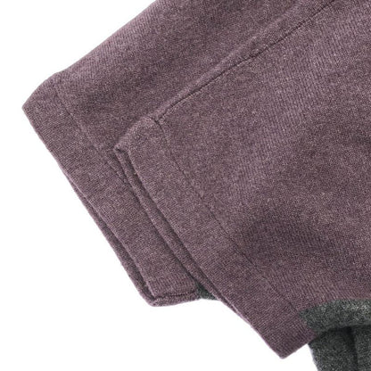 Brunello Cucinelli Open Neck Cashmere Knit Dress Purple Gray