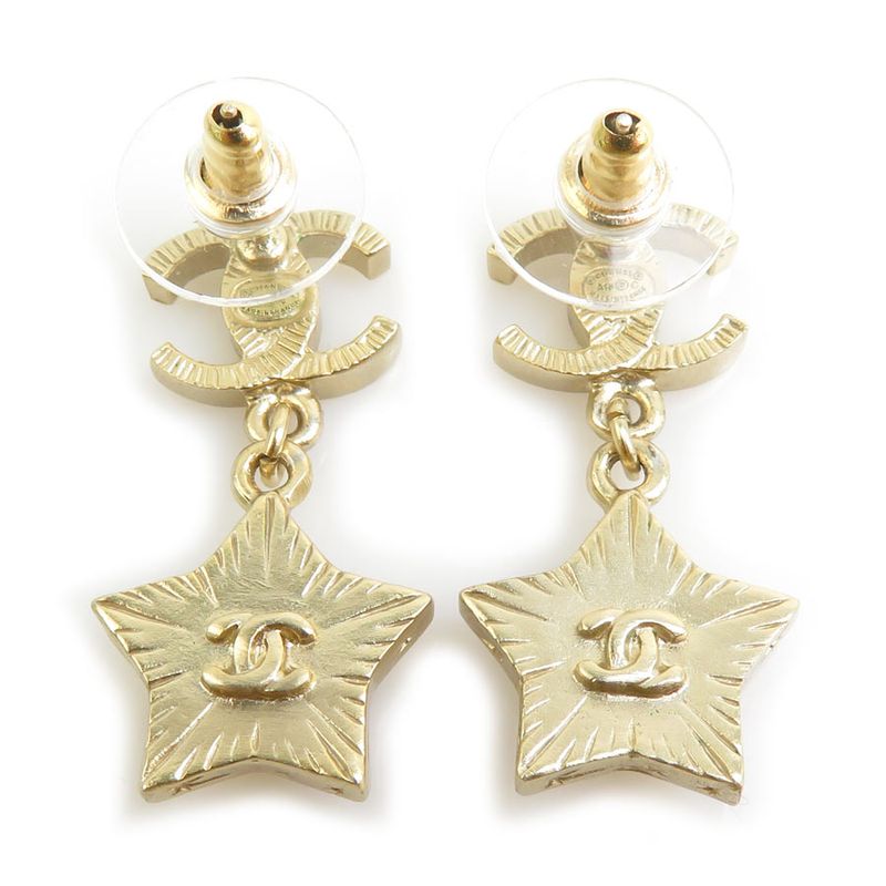 Chanel Earrings CC Logo Star