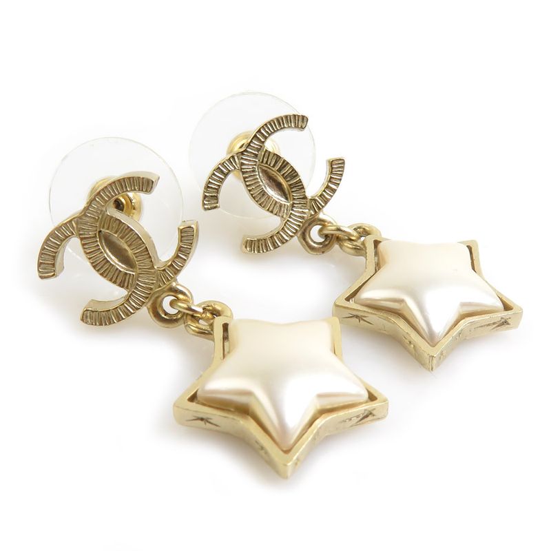 Chanel Earrings CC Logo Star