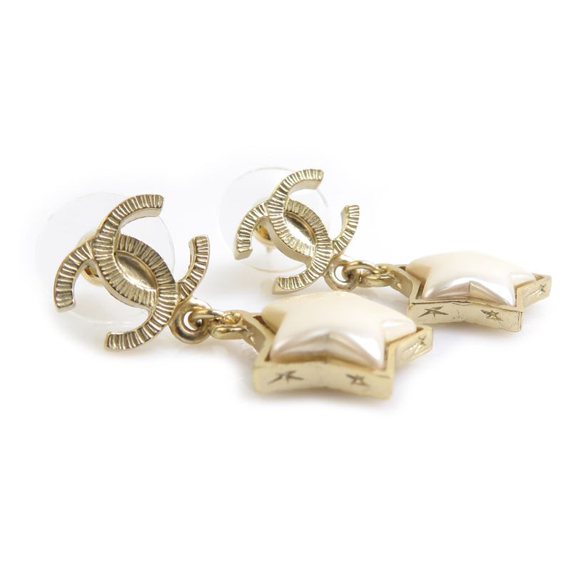 Chanel Earrings CC Logo Star