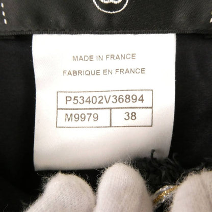 Chanel Jacket 38 Wool Tweed Coco Button