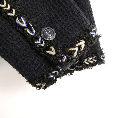 Chanel Jacket 38 Wool Tweed Coco Button