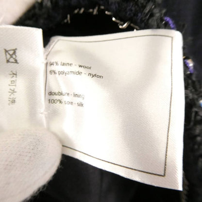 Chanel Jacket 38 Wool Tweed Coco Button