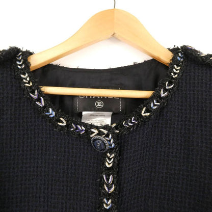 Chanel Jacket 38 Wool Tweed Coco Button