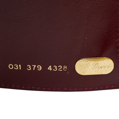 Gucci 031 379 Wine Red Gold Leather