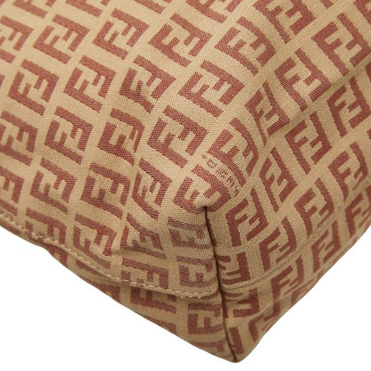 Fendi Zucchino Tote Brown Canvas Leather