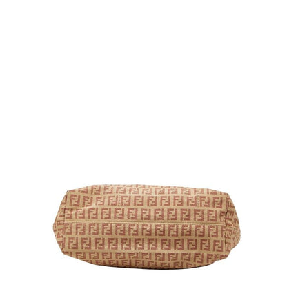 Fendi Zucchino Tote Brown Canvas Leather