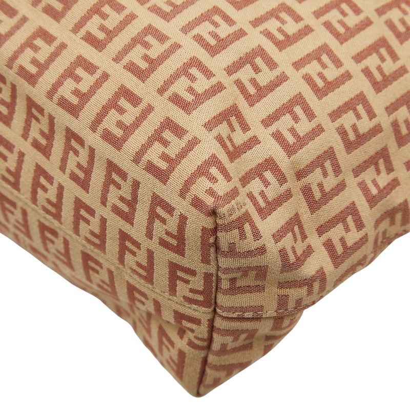 Fendi Zucchino Tote Brown Canvas Leather