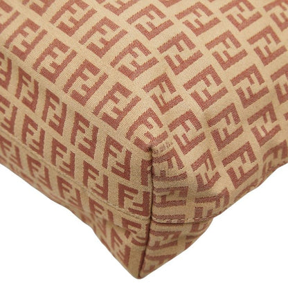 Fendi Zucchino Tote Brown Canvas Leather