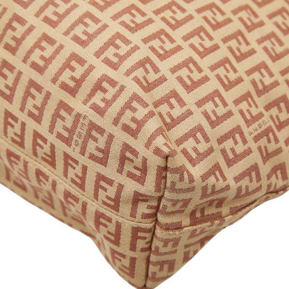 Fendi Zucchino Tote Brown Canvas Leather