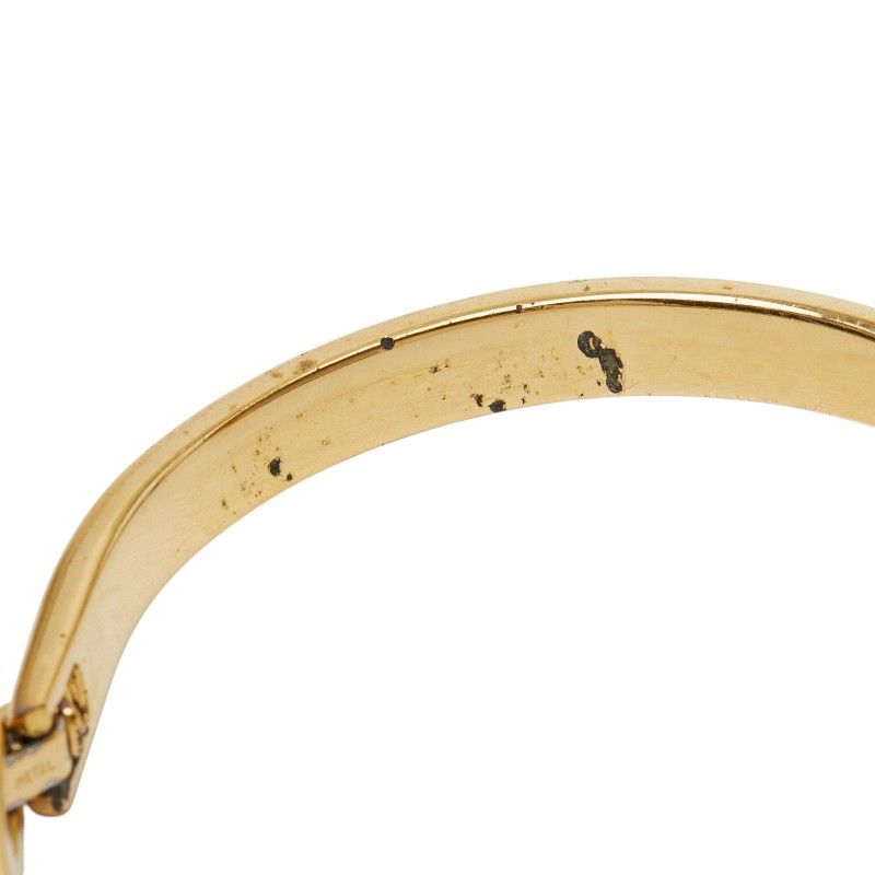 Saint Laurent Bangle Watch Shell Dial Plated Bracelet
