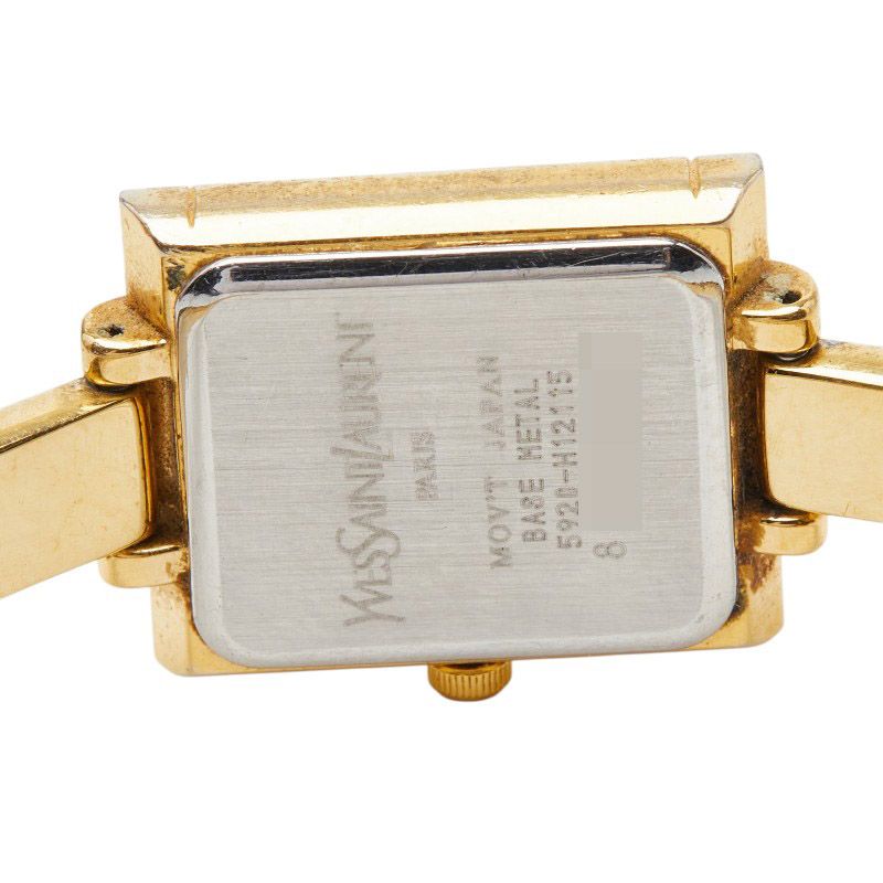 Saint Laurent Bangle Watch Shell Dial Plated Bracelet