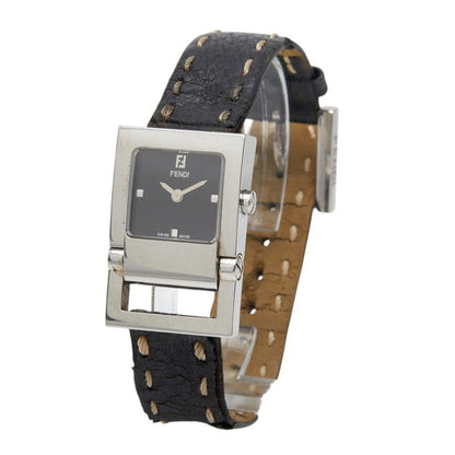 Fendi Orologi Stainless Steel Leather Belt