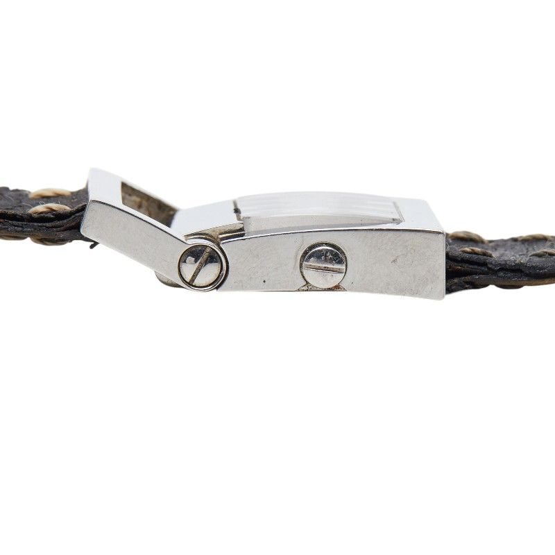 Fendi Orologi Stainless Steel Leather Belt