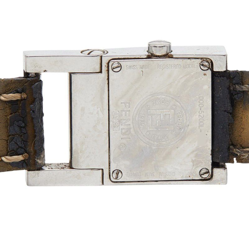 Fendi Orologi Stainless Steel Leather Belt