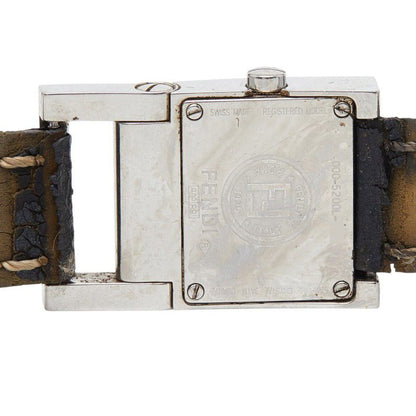 Fendi Orologi Stainless Steel Leather Belt