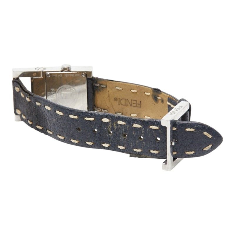 Fendi Orologi Stainless Steel Leather Belt