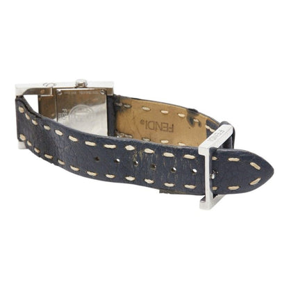 Fendi Orologi Stainless Steel Leather Belt