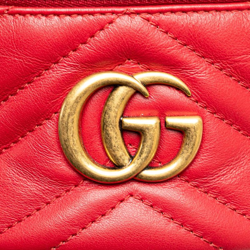 Gucci GG Marmont Backpack Vanity Red Leather