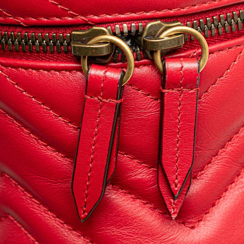 Gucci GG Marmont Backpack Vanity Red Leather