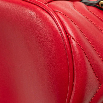Gucci GG Marmont Backpack Vanity Red Leather